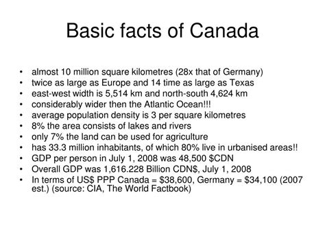 Basic Facts About Canada .